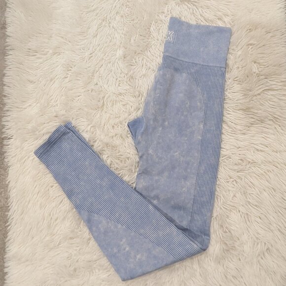 Victoria's Secret PINK Seamless Leggings XS Light Blue - Picture 1 of 6